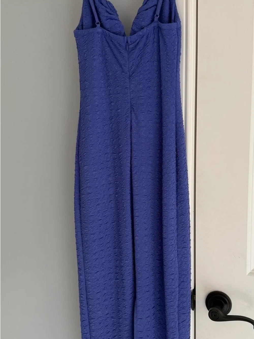 Astr Royal Blue Spaghetti Strap Midi Dress - Picture 3 of 5